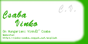 csaba vinko business card